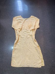 Butter Yellow Printed Kurta