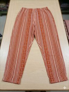 Orange Printed Palazzo Pants
