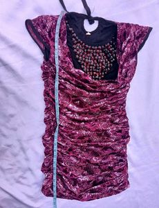 Ruched Print Bodycon Dress