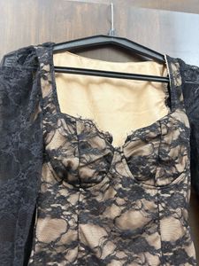 SEXY BLACK Lace Corset Top
