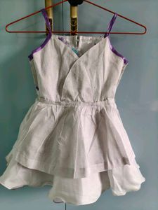 Purple &amp; White Polka Dot Dress