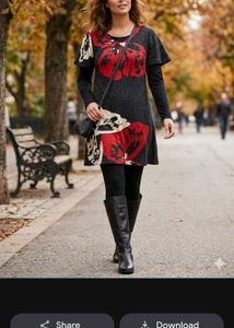 Chic Floral Print Midi Dress winters