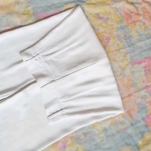 Pure White High Waist Trousers