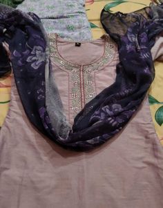 Elegant Embroidered Kurta Set with Dupatta