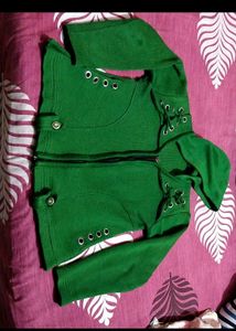 Green Lace-Up Hoodie