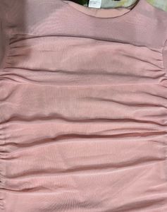 Sheer Ruched Long Sleeve Top