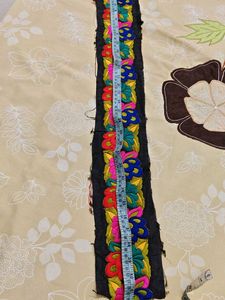 Embroidered Multicolour colour border Lace