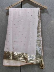 INDDUS -  Pink Set with Gold Border