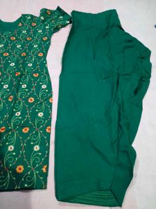 Beautiful Green Floral Kurta Set
