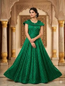 Stunning Green Polka Dot Gown