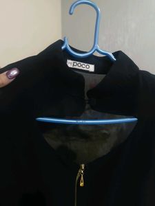 Elegant Black Maxi Dress overcoat