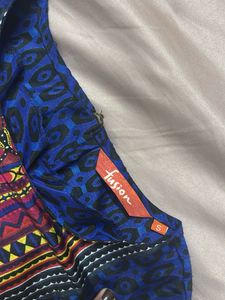 Vibrant Blue Printed Kurta