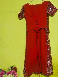 Stunning Red Sequined Lehenga Choli Set