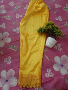 Yellow Lace Kurta Set