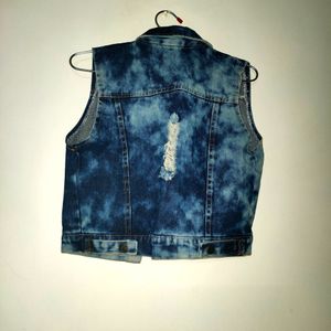 Denim Blue Classic Jacket In Small Size