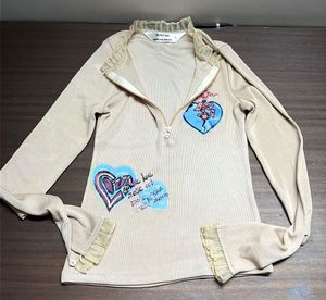 limited edition Graphic Print Zip-Up Top