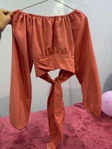 Off Shoulder Tie-Up Top