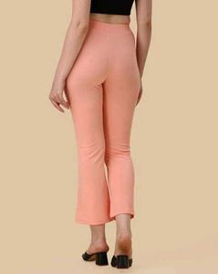 Peach Flared Trousers