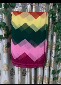 chevron Colorful Saree