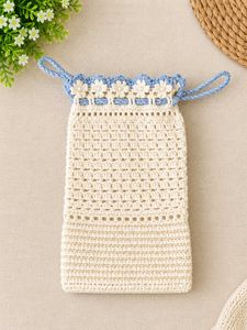 Handmade Crochet Drawstring Pouch