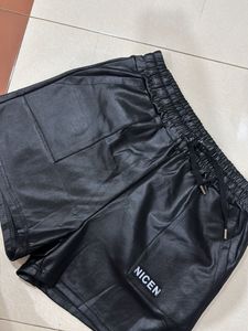 Leather shorts