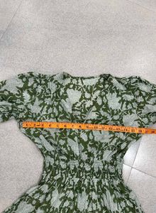 Chic Green Floral Mini Dress
