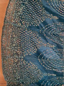 Teal Blue designer Fairy Lehanga