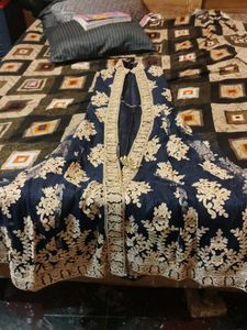 havy Elegant Navy Embroidered Kurta Set