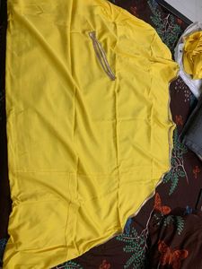 Yellow indo western Haldi/Mehndi Outfit-Mediu