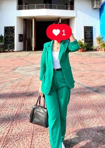Chic Green Pant Suit Set