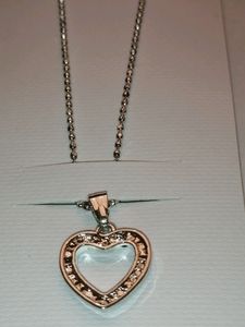 Heart Shaped Hollow Pendant With Chain