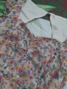 Floral Peach Mini Dress