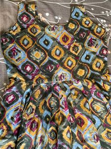 Boho Print Flared Dress