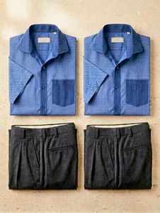 boys  Blue shirt and black pant combo of 2