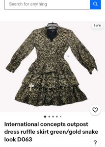 INC ruffle dress