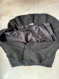 Chic Black Tweed Skirt with shorts