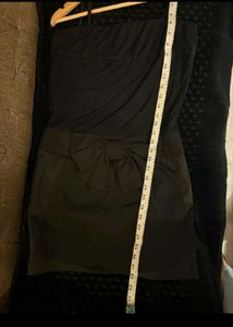 Chic Black Mini Dress with Bow Detail