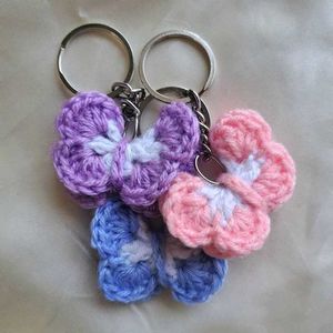 Butterfly Keychain crochet🌸✨
