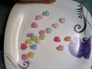 Crackle Heart Charms for Jewelry Making
