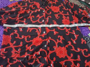 Red &amp; Black Floral Print Shirt