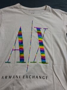 Armani Exchange Rainbow Logo T-Shirt