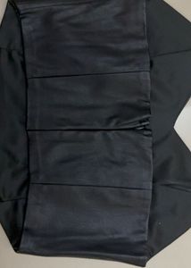 Chic Black Faux Leather Corset Top