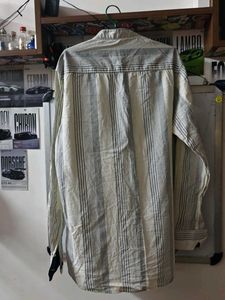 Striped Band Collar short kurta