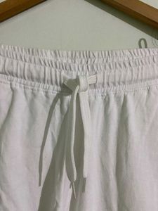 White Drawstring Joggers