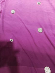 Purple Georgette Saree