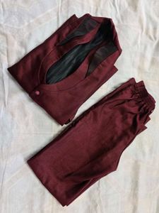 Stylish Maroon Ethnic Jacket with Pant
