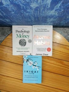 Ikigai Hardcover, Atomic Habits And Psychology Of Money