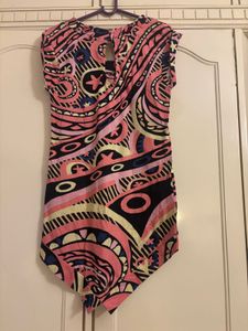 Kazo Vibrant Abstract Print Women's Tunic Top