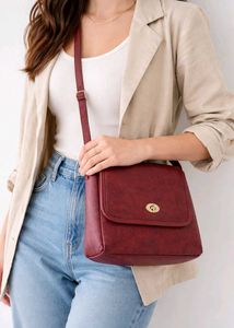 Chic Burgundy Crossbody Bag