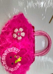 Small Cute Fuzzy Handbags For Kids( Set Of 3)